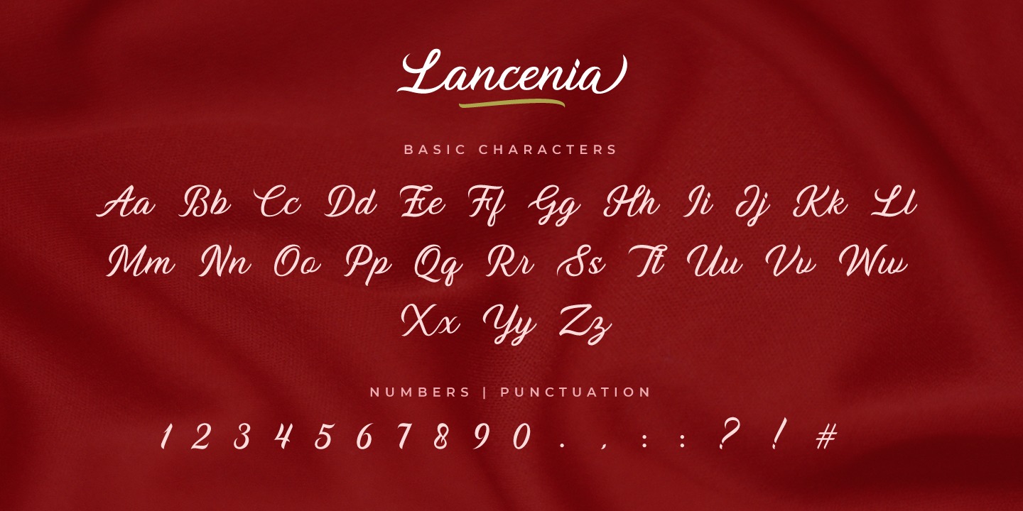 Beispiel einer Lancenia-Schriftart #3